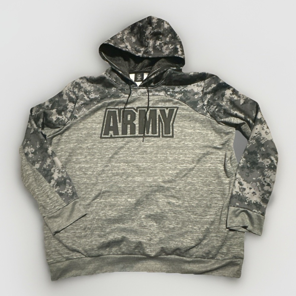 US Army Mens 2XL Hoodie Camo United States Star Military Hoodie